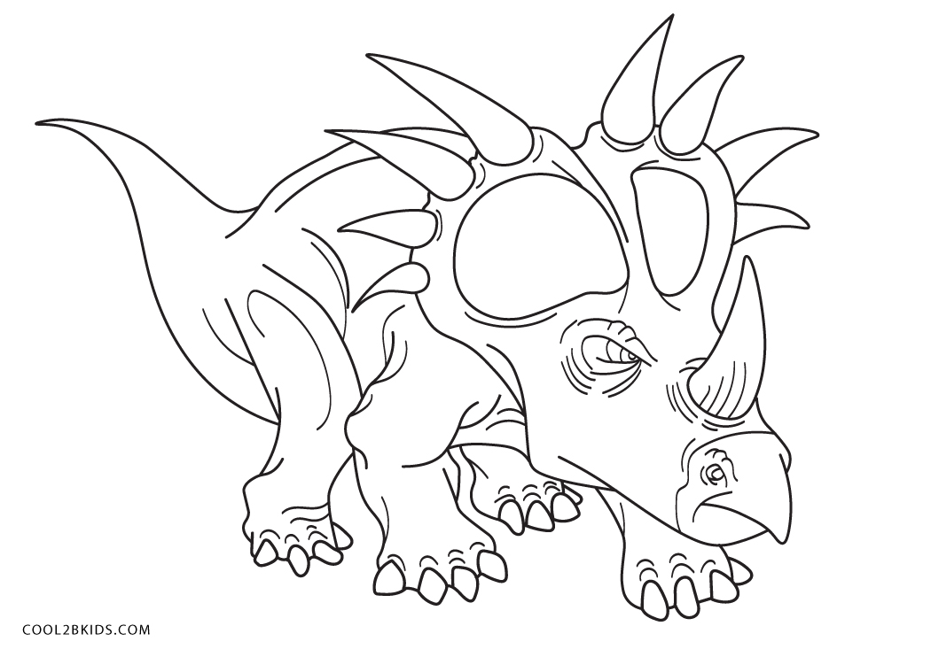 Printable Triceratops Coloring Pages For Kids