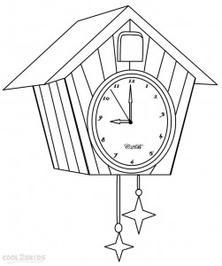 Clock Coloring Page