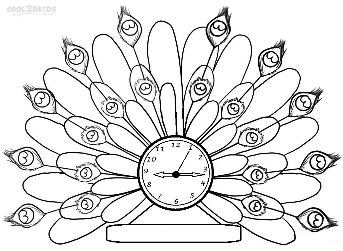 Digital Clock Coloring Pages