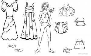 Free Paper Doll Coloring Pages