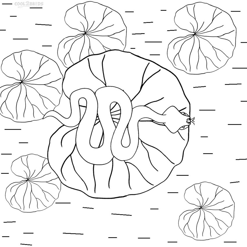 Free Printable Lily Pad Coloring Pages