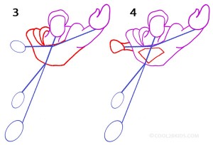 How to Draw Superman Step 2