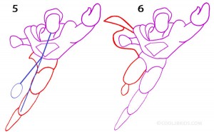 How to Draw Superman Step 3