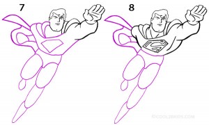 How to Draw Superman Step 4