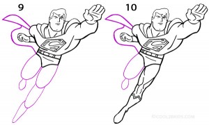 How to Draw Superman Step 5