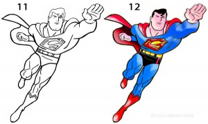 How to Draw Superman Step 6