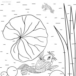 Lily Pad Coloring Pages Free