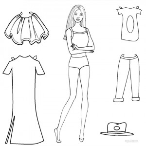 Paper Doll Coloring Pages