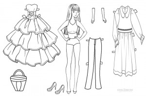 Paper Doll Coloring Pages For Kids