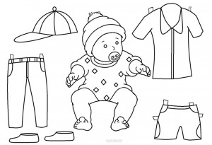 Paper Doll Coloring Pages Printable