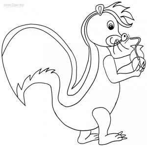 Printable Skunk Coloring Pages