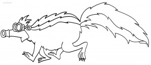 Skunk Coloring Pages For Kids