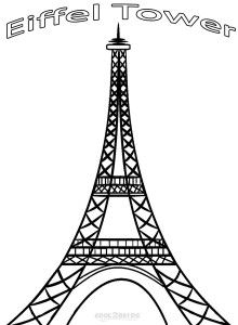 Coloring Pages of Eiffel Tower