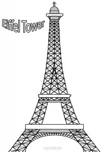 Eiffel Tower Coloring Page