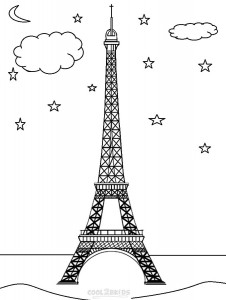 Eiffel Tower Coloring Page Picture