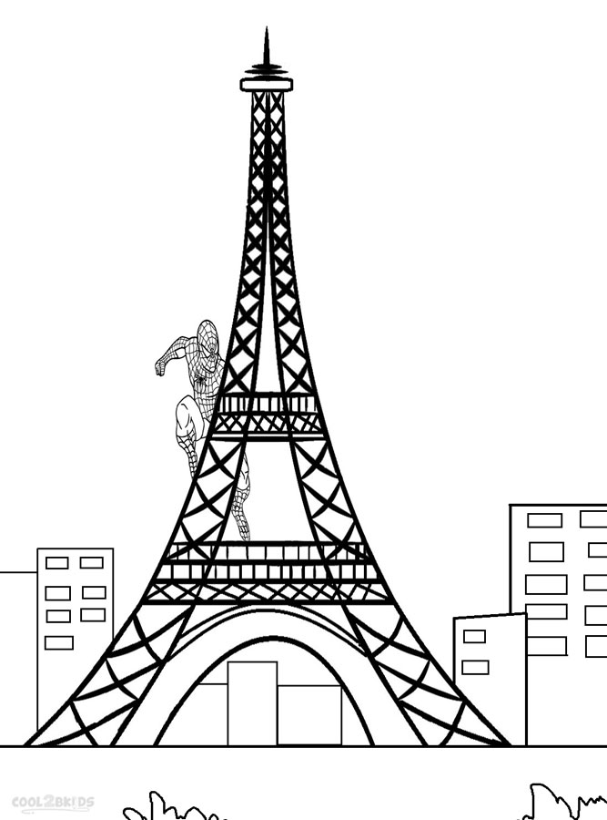 Printable Eiffel Tower Coloring Pages For Kids | Cool2bKids