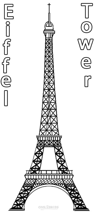 Printable Eiffel Tower Coloring Pages For Kids