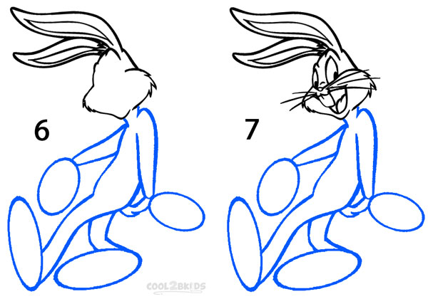 How To Draw Bugs Bunny (Step by Step Pictures)