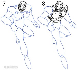 How To Draw Iron Man Step 4
