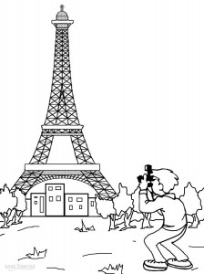 Printable Eiffel Tower Coloring Pages