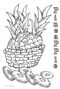 Free Pineapple Coloring Pages