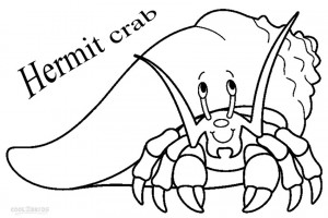 Hermit Crab Coloring Pages Printable