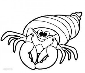 Printable Hermit Crab Coloring Pages For Kids
