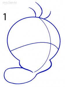 How to Draw Tweety Bird Step 1