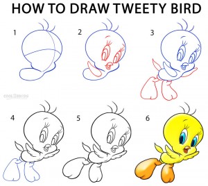 How to Draw Tweety Bird Step by Step
