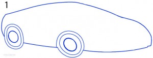 How to Draw a Lamborghini Step 1