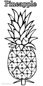 Pineapple Coloring Pages for Kids