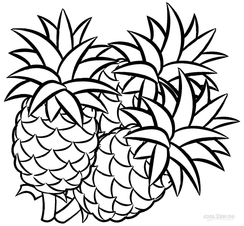 Download Printable Pineapple Coloring Pages For Kids