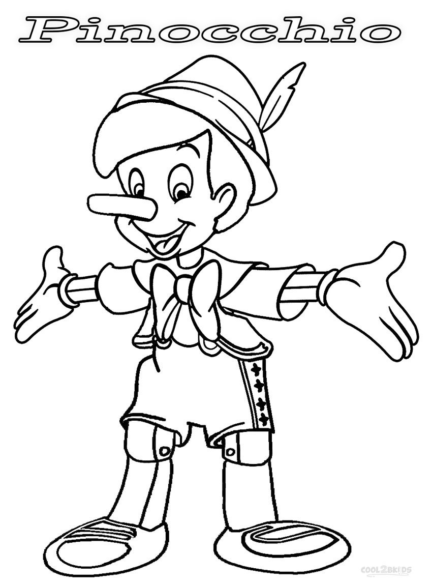 Printable Pinocchio Coloring Pages For Kids pinocchio coloring pages