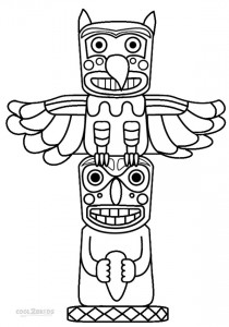 Printable Totem Pole Coloring Pages For Kids