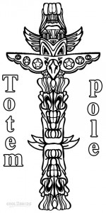 Totem Pole Coloring Pages to Print