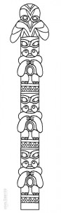 Totem Pole Coloring Sheets