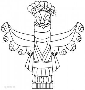 Totem Pole Printable Coloring Pages