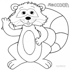 Baby Raccoon Coloring Pages