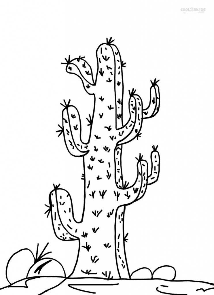 Printable Cactus Coloring Pages For Kids