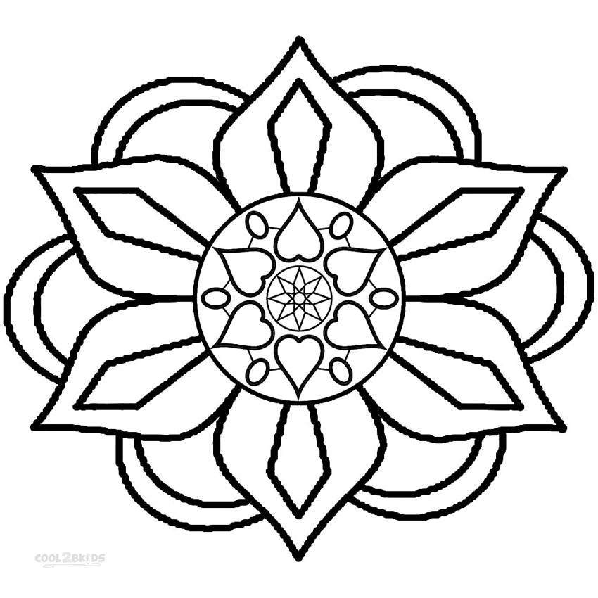 Printable Rangoli Coloring Pages