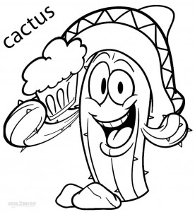Free Printable Cactus Coloring Pages