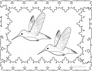 Printable Hummingbird Coloring Pages for Kids