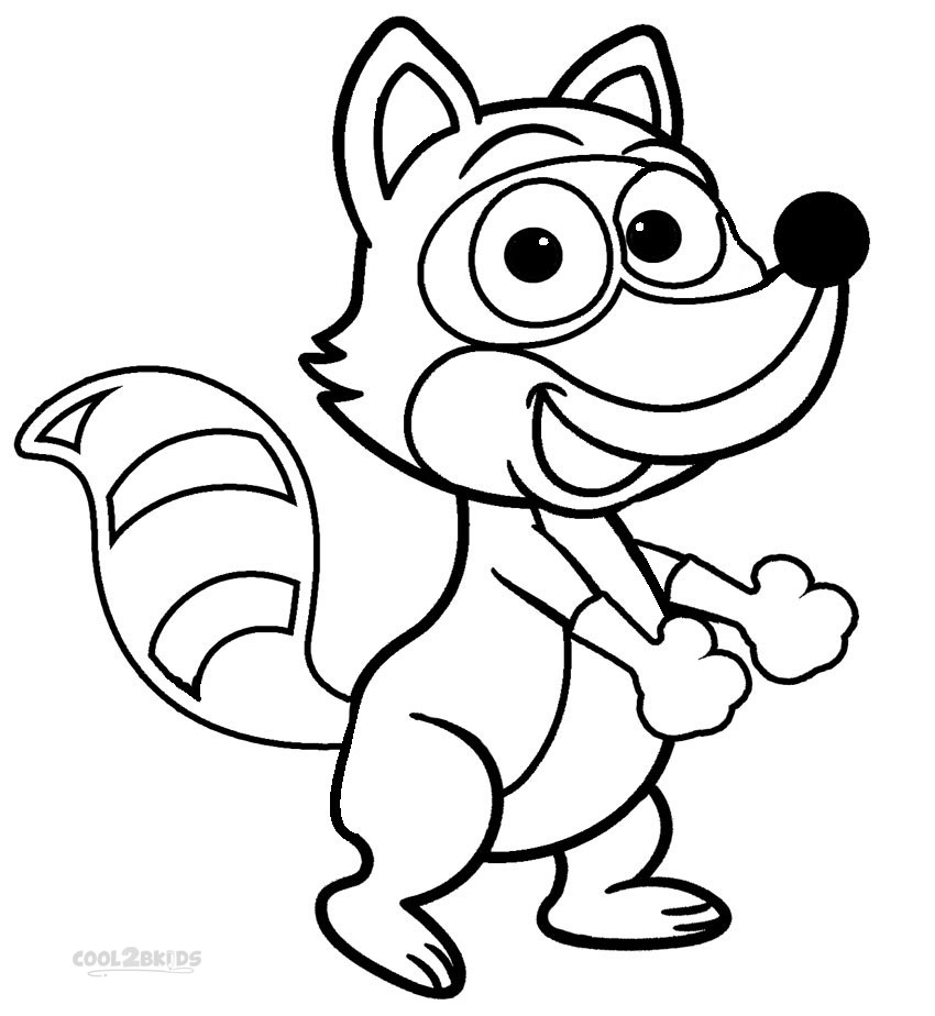 Printable Raccoon Coloring Pages For Kids