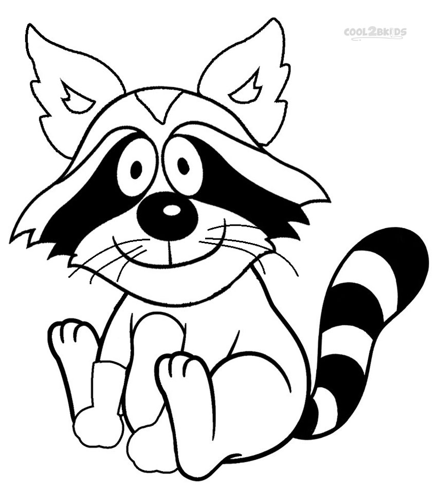 Printable Raccoon Coloring Pages For Kids