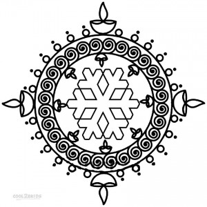 Rangoli Coloring Page