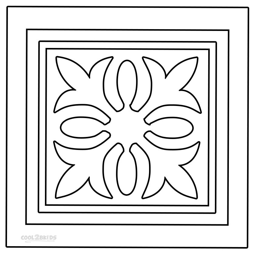 Printable Rangoli Coloring Pages For Kids