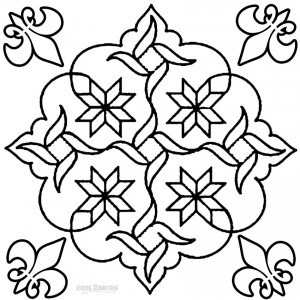 Rangoli Designs Coloring Pages