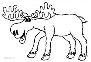 Baby Moose Coloring Pages