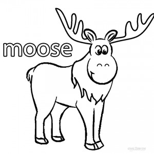 Cartoon Moose Coloring Pages