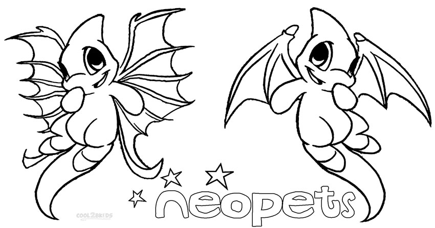 Printable Neopets Coloring Pages For Kids